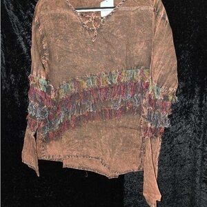 Bohemian Brown Fringe Top